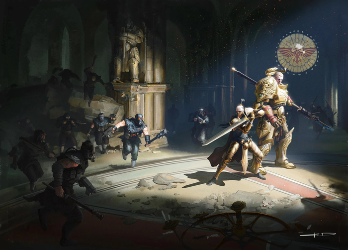    Warhammer 40k, Adeptus Custodes, Sisters of Silence, Wh Art