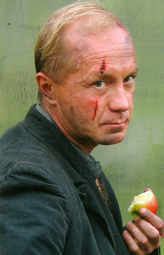 На съёмках сериала "Последний бронепоезд" (2006)