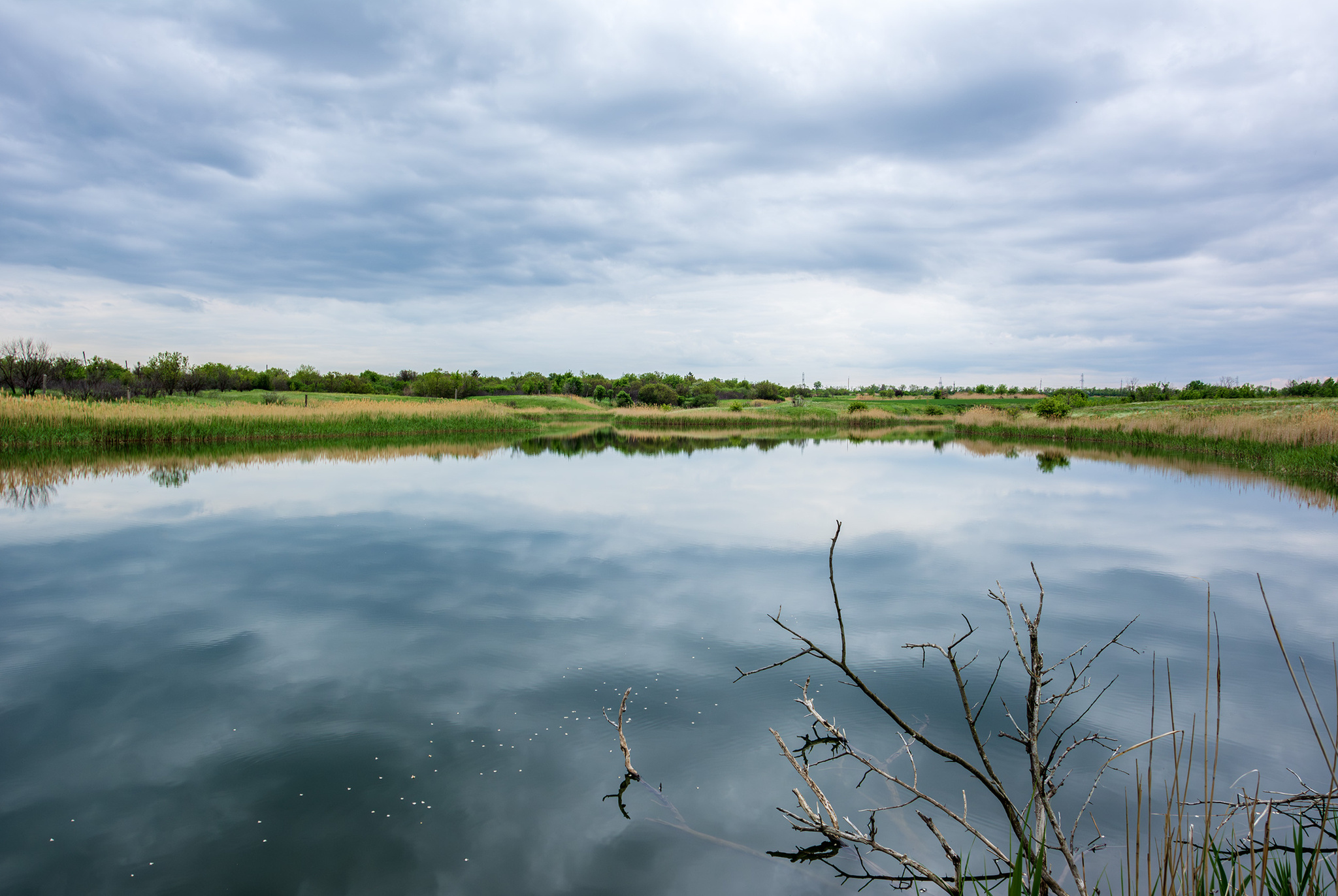 Mirror of Heaven - My, The photo, Nikon, Nature, Landscape, Pond, Reflection, The clouds