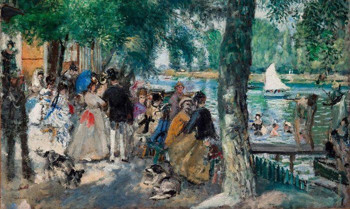Пьер Огюст Ренуар. «Купание на Сене» («Лягушатник»). 1868. Фрагмент.