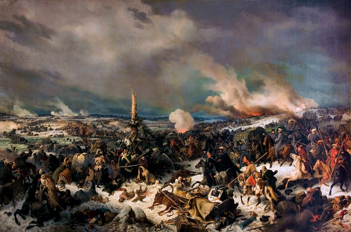 Переправа через Березину 29 ноября 1812 года, художник - Петер Фон Гесс