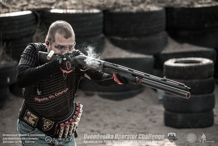 Мастер спорта Максим Горшнев на упражнении. Ружьё Benelli Nova Speed.