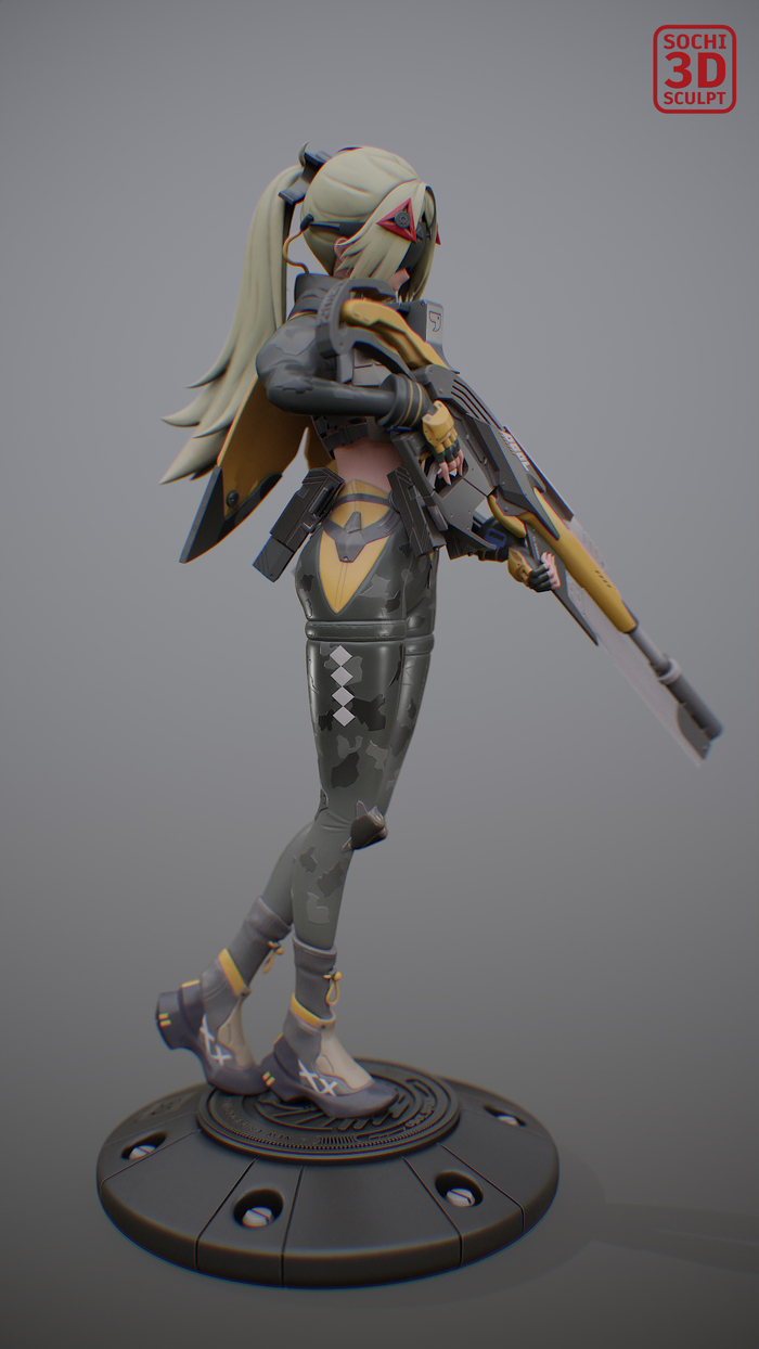Zenless Zone Zero - Trigger 3D , 3D , 3D , 3D,  , Zenless Zone Zero, Zbrush, 3ds Max, Marmoset, , ,  , Anime Art, , , , , Trigger (zzz)