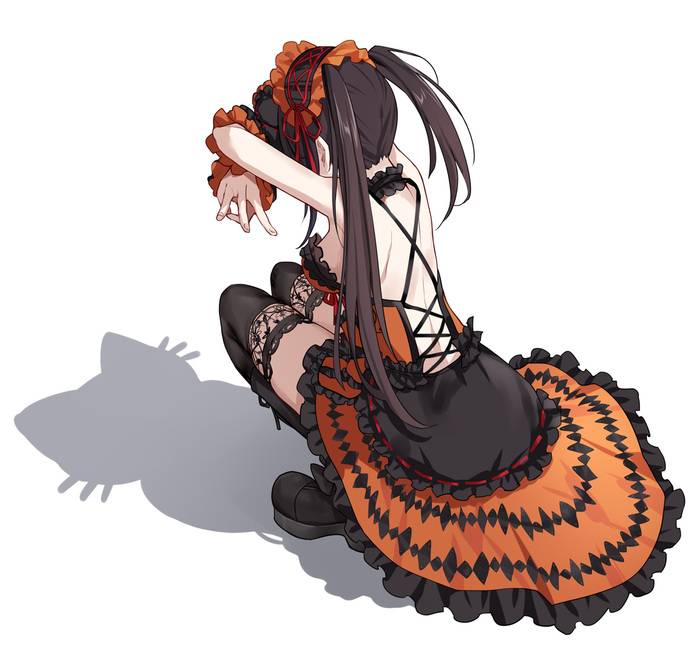  Anime Art, , Date a Live, Kurumi Tokisaki, Cat Shadow, Pixiv