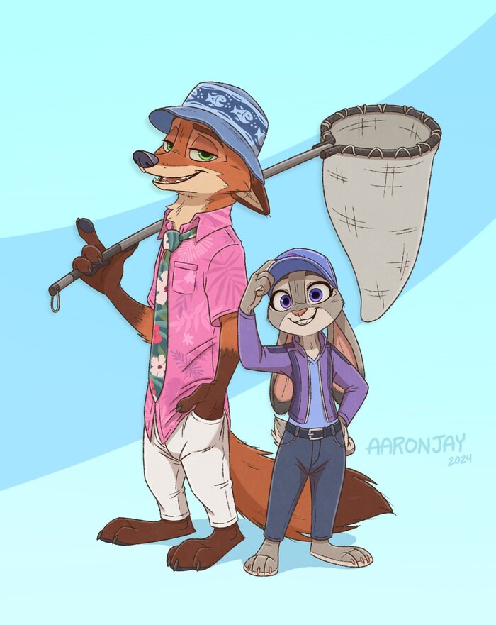     AARONJAY  2, Nick Wilde, Judy Hopps, , Furry Fox, Furry rabbit, Furry wolf, , , 
