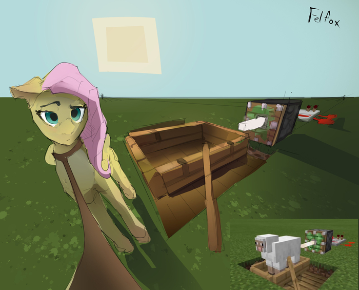   ?... My Little Pony, Fluttershy, Minecraft, MLP Edge