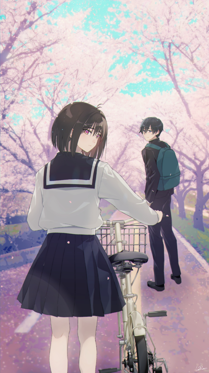 Yuki & Jougorou , Anime Art, Shoushimin Series, Seifuku, , Osanai Yuki, Kobato Jougorou