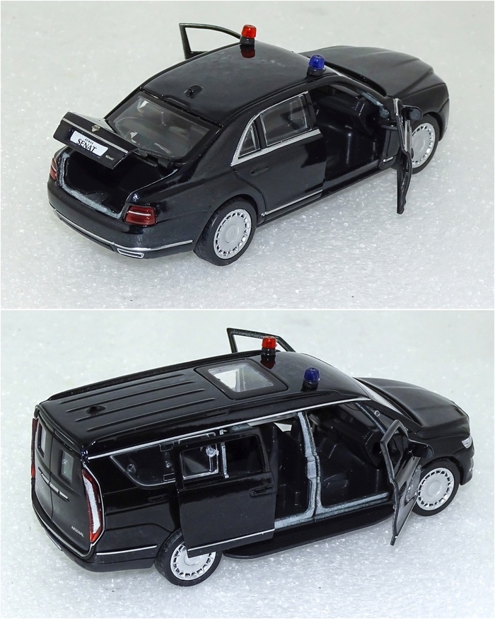 Рис. 9. Модели автомобилей Аурус «Сенат» и Аурус «Арсенал» от «Технопарк» с открытыми элементами