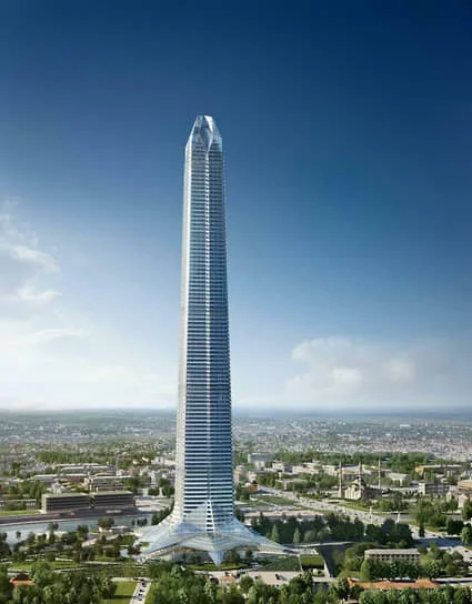Akhmat Tower - Chechnya, Akhmat Kadyrov, Saw cut, Building, Skyscraper