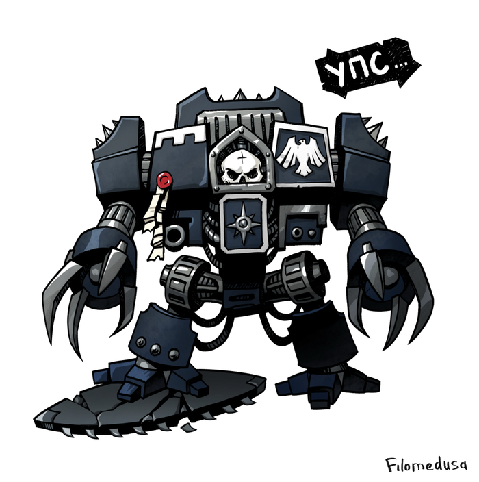   Warhammer 40k, Wh Art, Wh humor, Dreadnaught