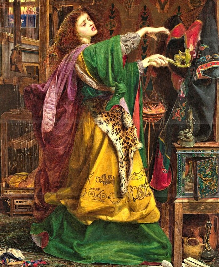 Картина Фредерика Сендиса "Ведьма Моргана" 1864 год