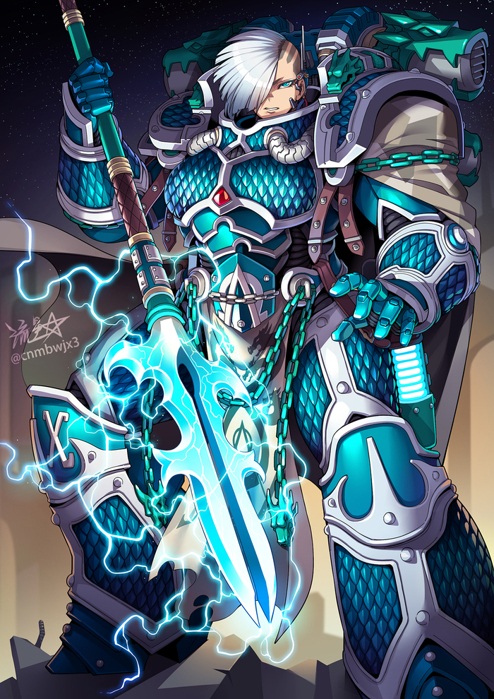 -  - Warhammer 40k, Wh Art, Anime Art, , ,  63, Cnmbwjx, Alpharius, Omegon,  !, 