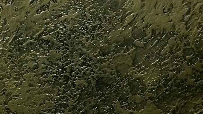 Так выглядит вблизи результат недельной работы венецианской кельмой и валиками с краской