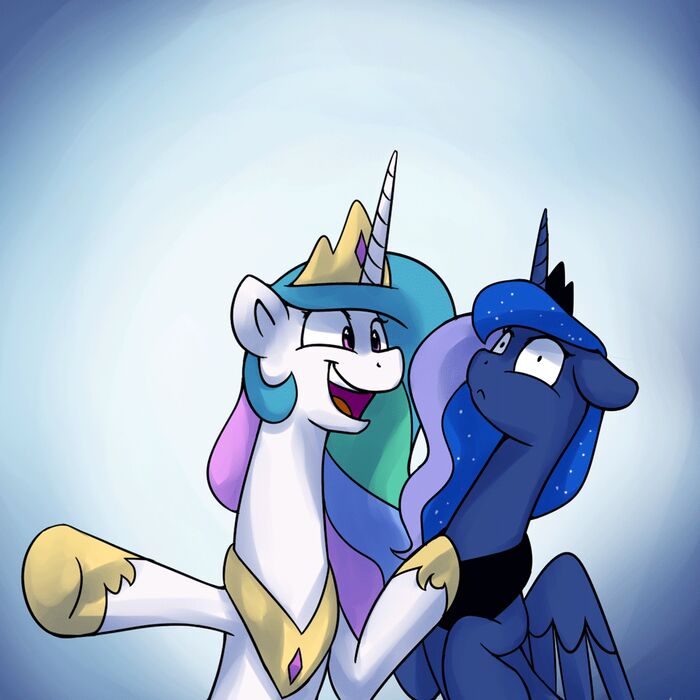 -,      ? My Little Pony, Ponyart, Princess Celestia, Princess Luna, Anticular, , 
