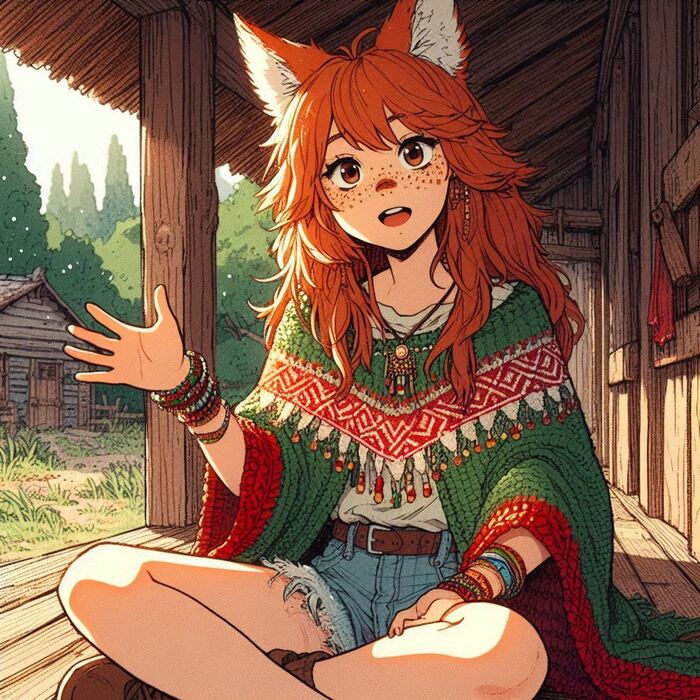   ? ( )  , , Anime Art,  , , , Original Character, Animal Ears, , , , , Ginger & White, 