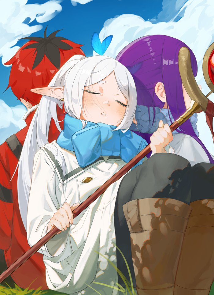  , Anime Art, Frieren, Fern, Stark (Sousou no Frieren), Sousou no Frieren