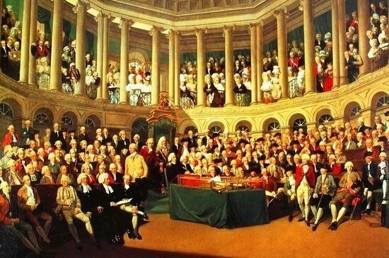 Английский парламент конца 1600-х-начала 1700-х годов