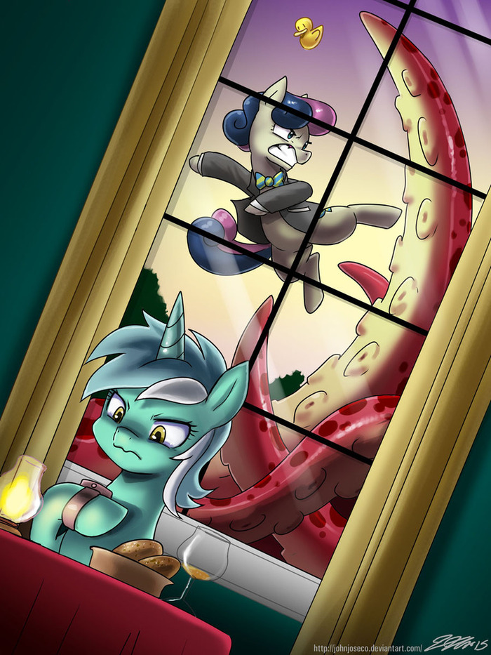   My Little Pony, Ponyart, Lyra Heartstrings, Bon Bon, John Joseco