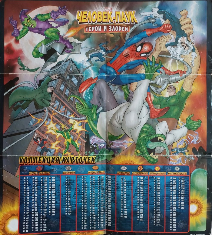 Постер для отслеживания прогресса коллекционирования карточек