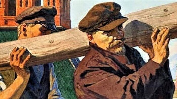 Уважительное отношение Вождя Революции к физическому труду всячески подчеркивалось пропагандой