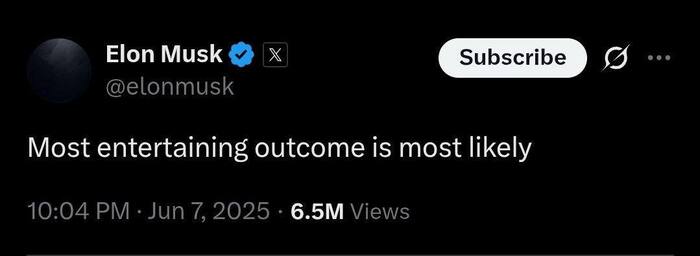 Маск опубликовал загадочный пост в Х