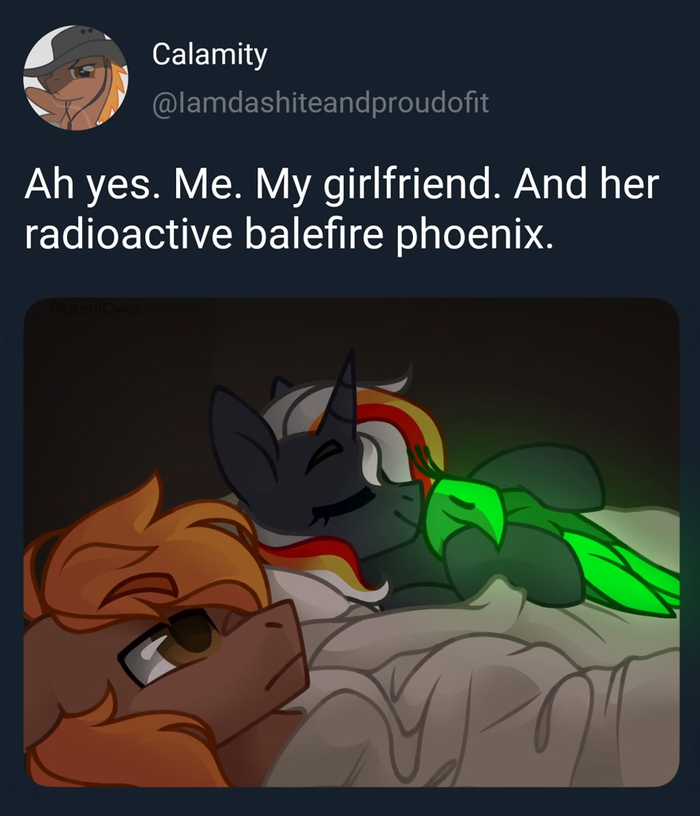   My Little Pony, Calamity, Velvet Remedy, Pyrelight, Fallout: Equestria