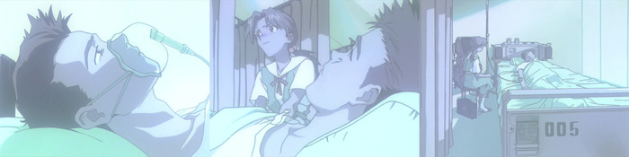 Тодзи в палате. Хикари навещает Тодзи. Видна отсутствующая нога.