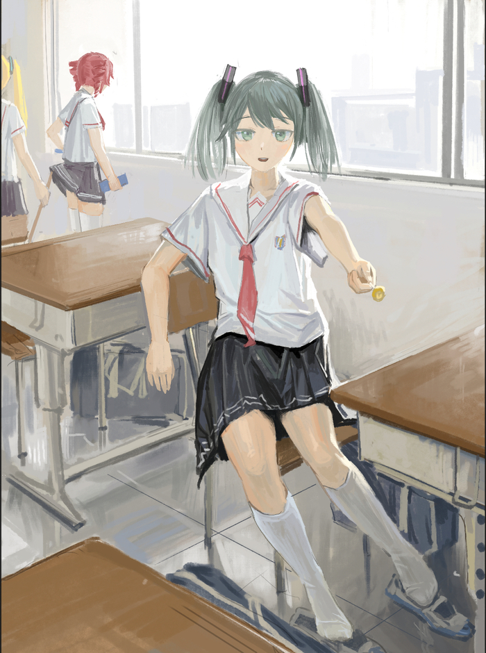 , Anime Art, Vocaloid, Hatsune Miku, Utau, Kasane Teto, Akita Neru, , 