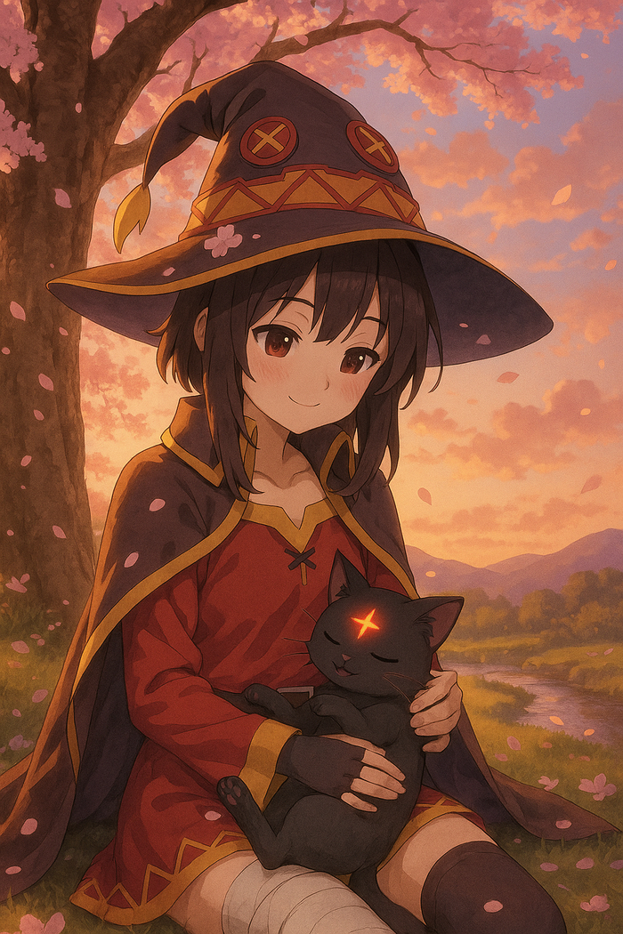    , Anime Art, Konosuba, Megumin, ChatGPT, , 