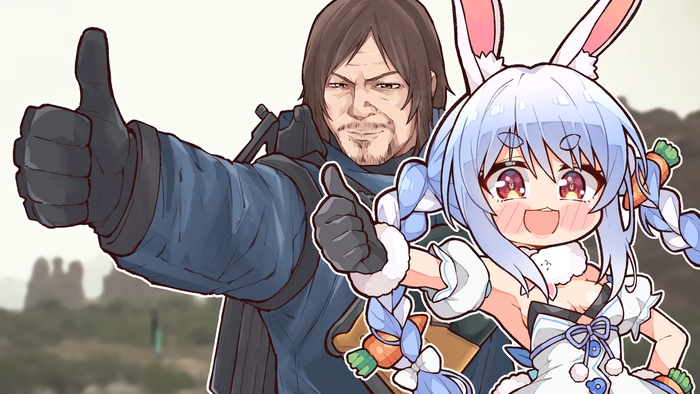   , Anime Art,  , Death Stranding, Hololive, Usada Pekora, Virtual YouTuber, 