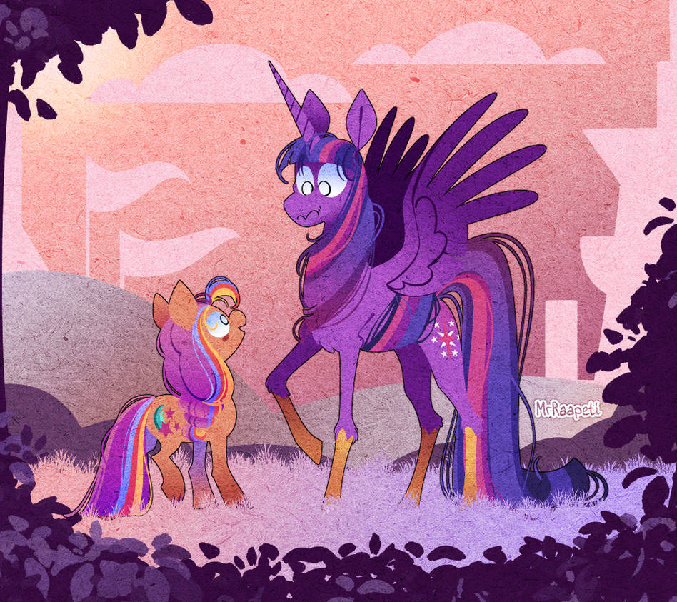 What a meeting! - My little pony, PonyArt, Twilight sparkle, Sunny starscout, Video