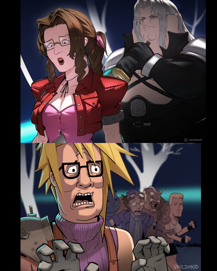  , Anime Art, Final Fantasy, Final Fantasy VII,  , , The boondocks,  , Aerith Gainsborough, Tifa Lockhart,  , , 