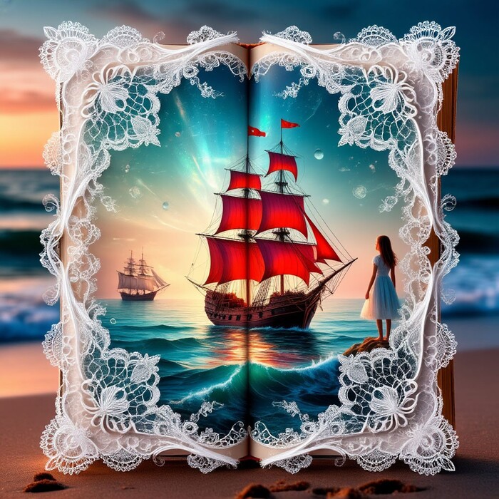 Алые паруса - обои на телефон