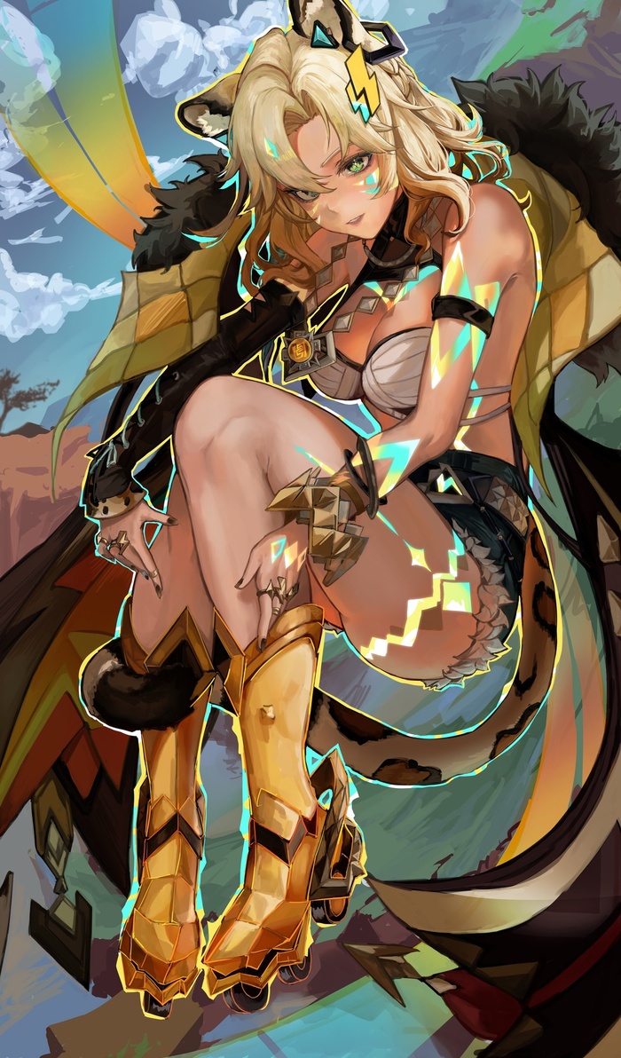 Xilonen , Anime Art, Animal Ears, Genshin Impact, Xilonen (Genshin Impact)