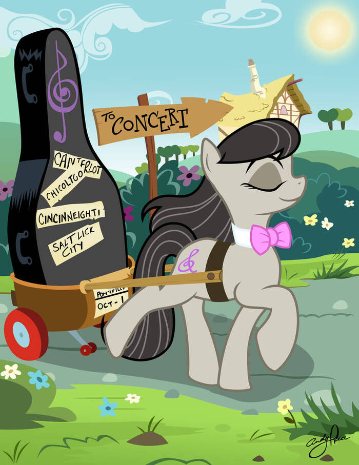    My Little Pony, Ponyart, Vinyl Scratch, Octavia Melody, 