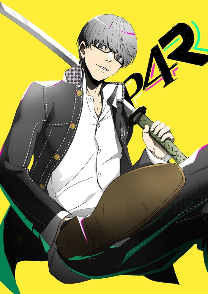 P4R , , Anime Art, Persona, Persona 4, , Game Art, Narukami Yu