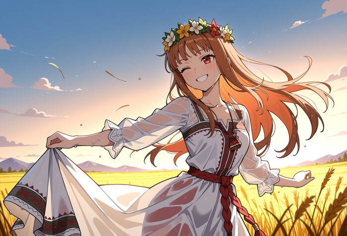    , Spice and Wolf, , Anime Art, , Holo, Animal Ears, 
