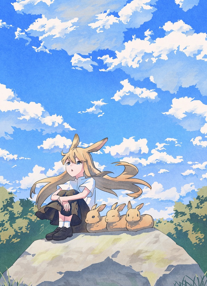   , Anime Art, Original Character, Animal Ears, 