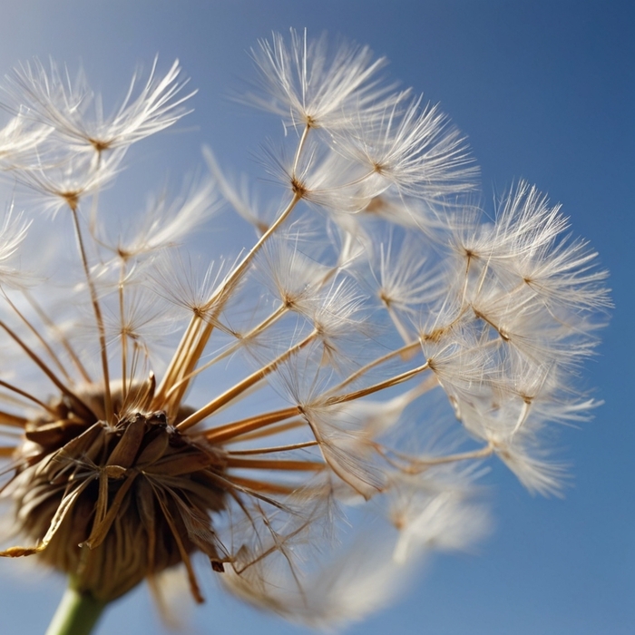 Dandelion Seeds Floating in Slow MotionClose-