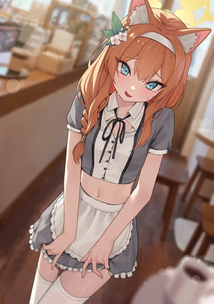 Mari , Anime Art, Animal Ears, Blue Archive, Iochi Mari