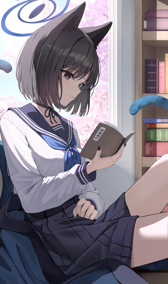  Anime Art, , Blue Archive, Kikyou,  , Animal Ears, 