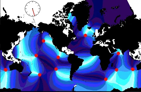 амфидромические точки и котидальные линии 