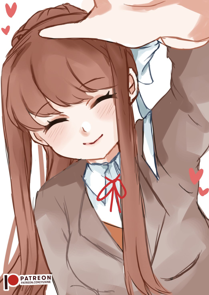    Anime Art, , ,  , Doki Doki Literature Club, Monika (Doki Doki)