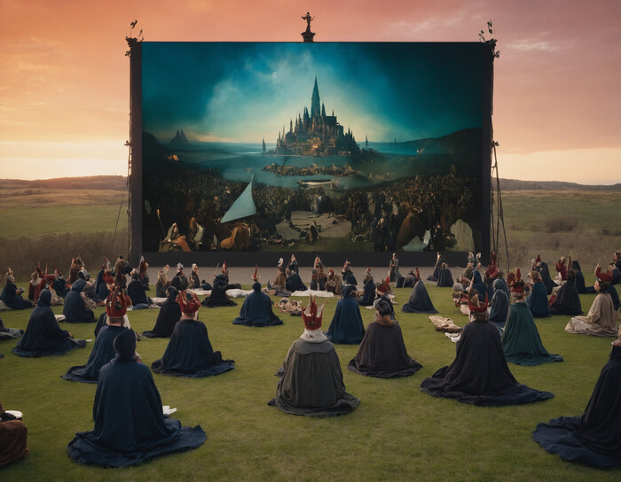 Прародитель кинотеатров под открытым небом - картина под открытым небом