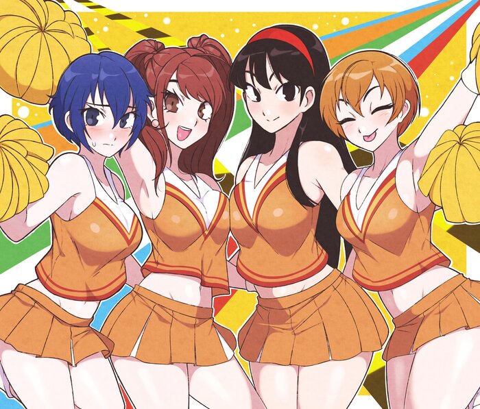   Anime Art, , , Persona, Persona 4, Amagi Yukiko, Chie Satonaka, Kujikawa Rise, Naoto Shirogane, 