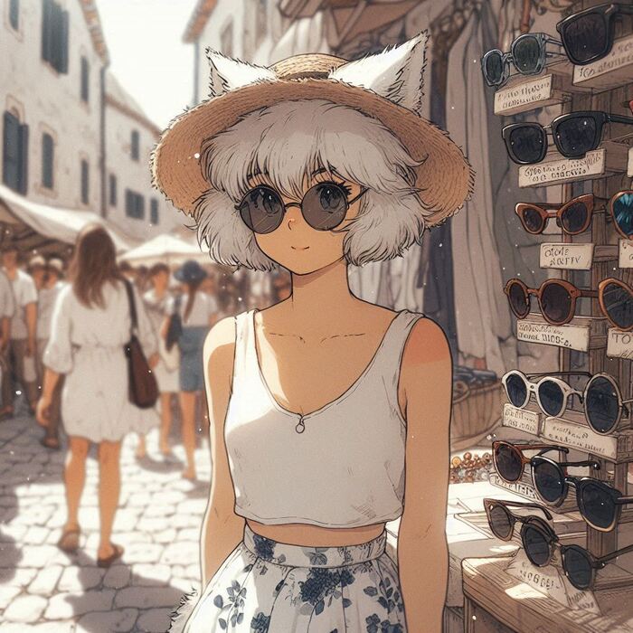  ! e06 -       ?  , , Anime Art, , , , Animal Ears, , Original Character, , , , , , , , , Ginger & White, 