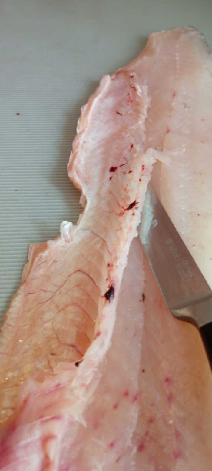 Убираем реберные косточки.