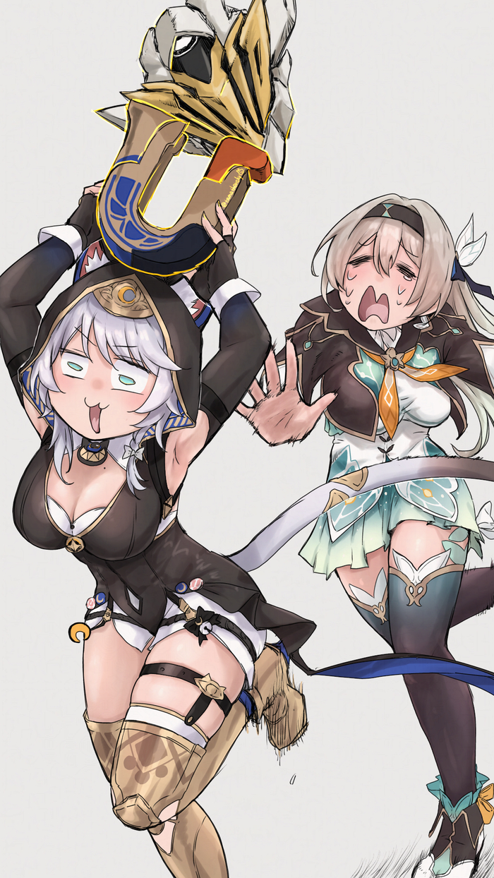 Cipher Honkai: Star Rail, Cipher (Honkai: Star Rail), , , , , Anime Art, Animal Ears, , Firefly (Honkai: Star Rail), ,  , 