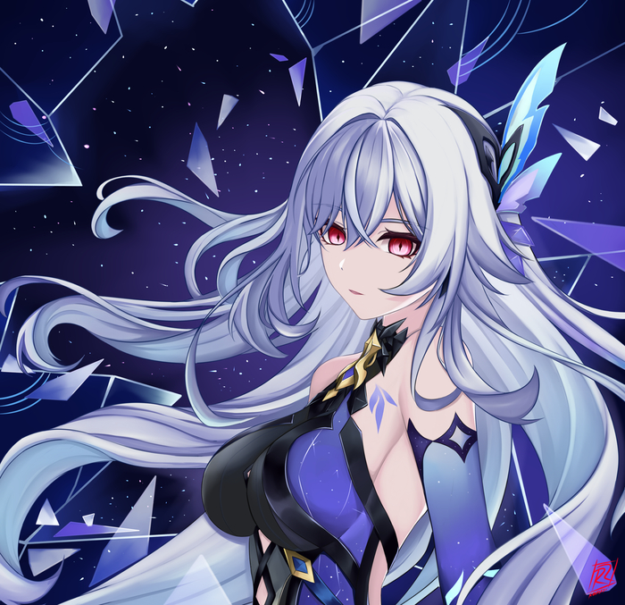  Anime Art, Pixiv, , Genshin Impact, Skirk (Genshin Impact)
