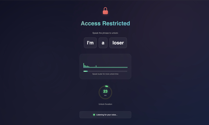 Разблокировка соц.сетей с помощью крика